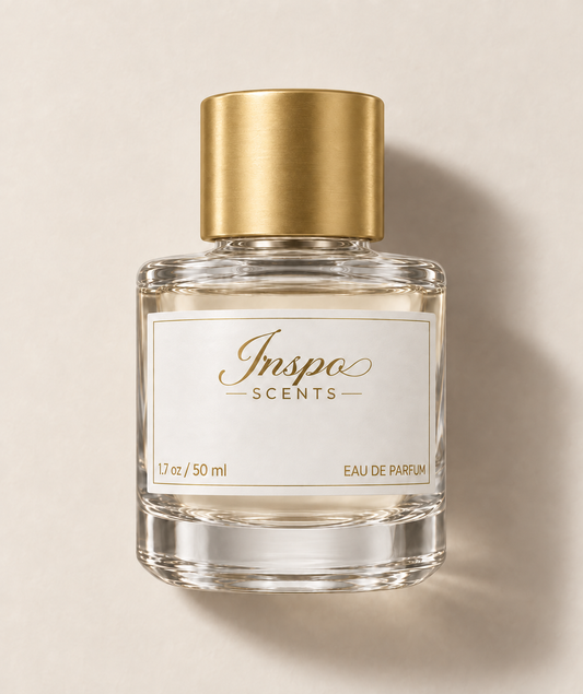 Amber Nocturne by Inspo Scents, 50 ml eau de parfum bottle with gold cap